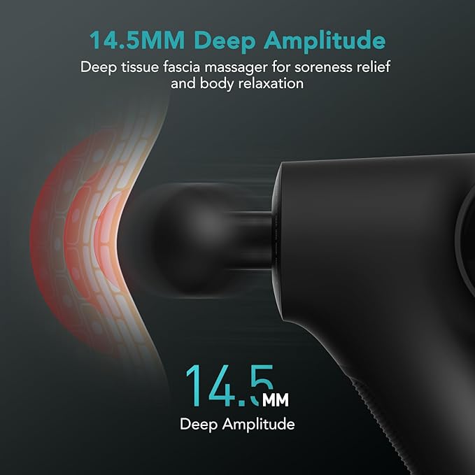 opove Apex Massage Gun Deep Tissue 14.5mm Percussion Fascia Muscle Massager for Athletes Workout Pain Relief Recovery Relaxation, Professional Therapist Choice, Ergonomic for Effortless to Use