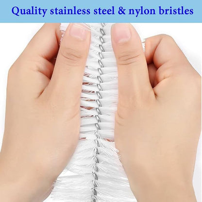 Bottle Brush, Bendable Long Handle Cleaner Brushes for Cleaning Neck Bottles, Baby Bottles, Water Bottles, Tumblers, Flask, Bird Feeder, Vase and Home Kitchen Sink Cleaning Brush