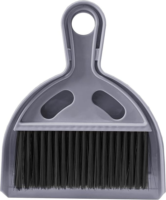 Mini Broom and Dustpan Set Small Broom with Dustpan Combo Set Portable Cleaning Tools for Home Office RV Learning Camping (Grey)