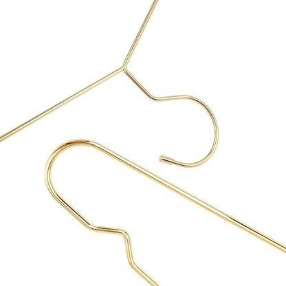 17.7" Strong Metal Wire Clothes Hangers, Coat Hanger, Standard Suit Hangers, Metal Shirt Dress Hanger Rack, 30 Pack, Gold