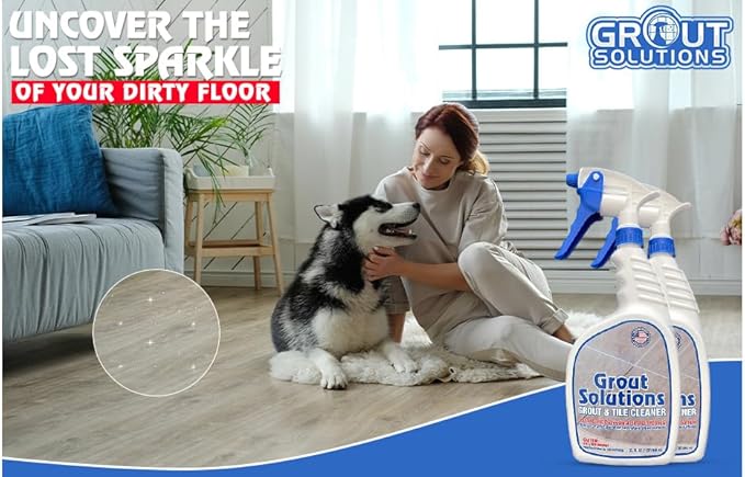 Professional-Grade Grout Cleaner for Tile, Ceramic, Porcelain & Marble – Acid-Free Formula for Safe, Deep Cleaning and Stain Removal