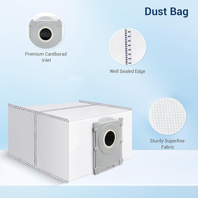 25 Pack Compatible with Ecovacs Deebot T50 Max Pro Omni,Only T50 Max Pro Omni Vacuum Cleaner Accessories Kit,2 Rubber Main Brush 6 Mop Pads 6 Side Brush 4 Hepa Filters 6 Vacuum Bags