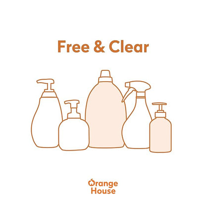 ORANGE HOUSE Liquid Hand Soap with Natural Food-Grade Orange Oil, Fresh Smell, 12 Fl Oz (6 Pack)