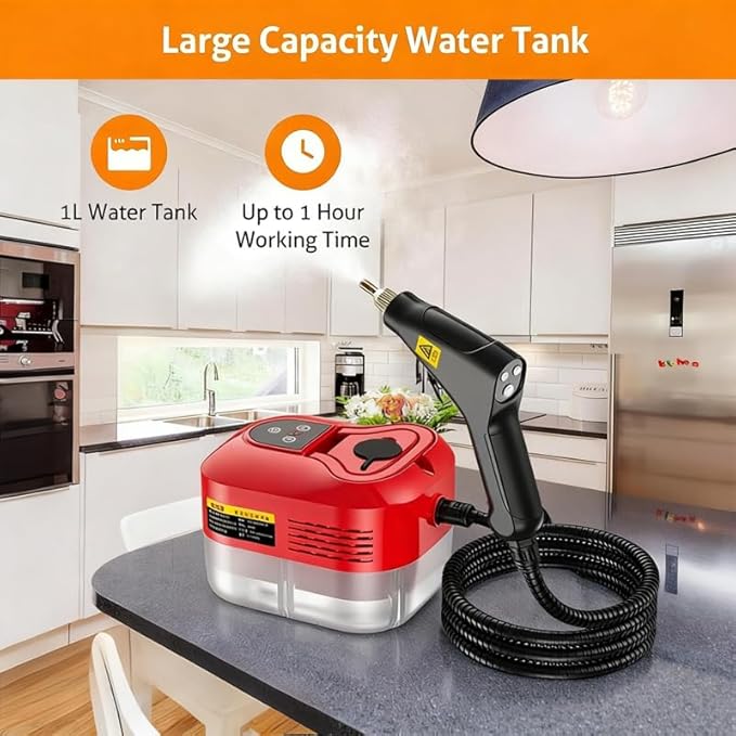 Steam Cleaner for Home, 2500W High-Power Multi-Surface Steamer with 6-Level Adjustment, 10s Fast Heat-Up, 36oz Large Tank for Grout, Upholstery, Car, Kitchen, Bathroom & Floor Cleaning