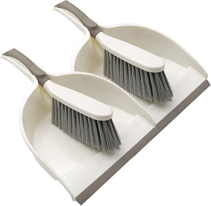 Dust Pan, Dustpan and Brush Set, Small Dust pan and Brush Set, Hand Broom and Dustpan Set for Home, Handheld Angled Dust Pans and Broom are Daily Essential Cleaning Tools for The Family. 2 Sets.