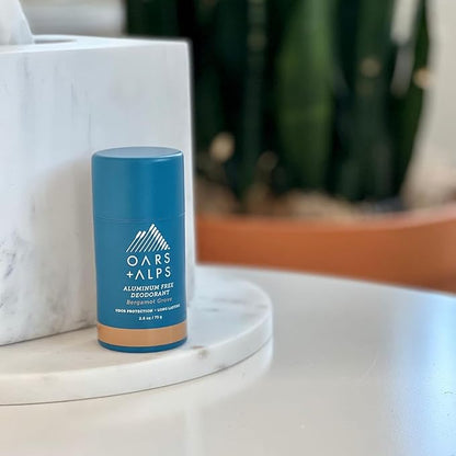 Oars + Alps Aluminum Free Deodorant for Men and Women, Dermatologist Tested and Made with Clean Ingredients, Travel Size, Bergamot Grove, 3 Pack, 2.6 Oz Each