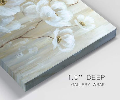 Wexford Home Home Decor Landscape Canvas Wall Art Abstract Floral Painting Modern Pictures Artwork Decoration for Living Room Kitchen Bathroom Office, Ready to Hang, Shimmering Blossoms, 32x48