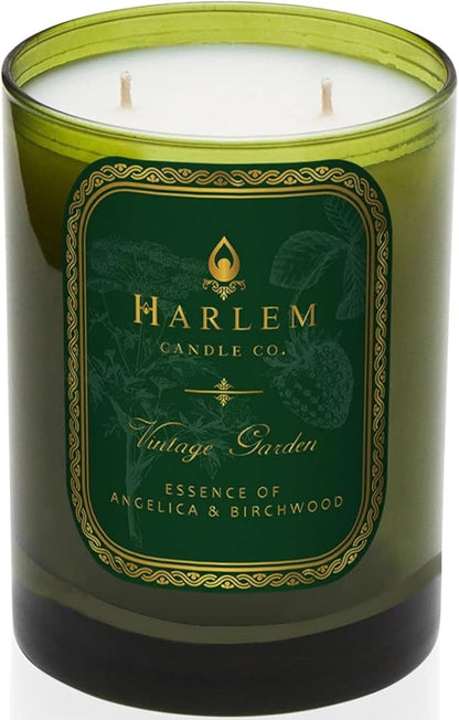 HARLEM CANDLE CO. Vintage Garden - Luxury Scented Soy Candle, 11 oz - 80-Hour Burn Time | Wild Berry, Rose, Absinthe, Angelica, Strawberry Musk, Birchwood | Scented Candles for Home