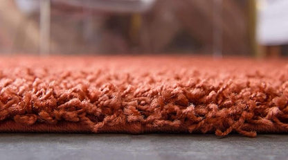 Unique Loom Solid Shag Collection Area Rug (2' 2" x 3' 1" Rectangle, Terracotta)