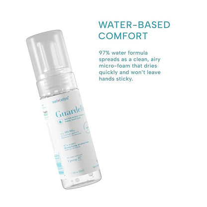 Well Before Guardelle, Alcohol-Free Foaming Hand Sanitizer - 97% Water, Non-Sticky Micro-Foam, 1.75 fl oz (Pack of 1)