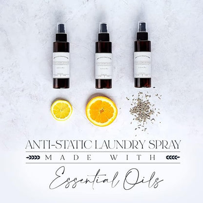 Anti-Static Laundry Scenting Spray with Essential Oils (Lavender, Lemon, Orange) (Lavender)