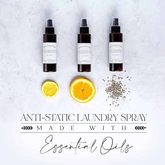 Anti-Static Laundry Scenting Spray with Essential Oils (Lavender, Lemon, Orange) (Lavender)