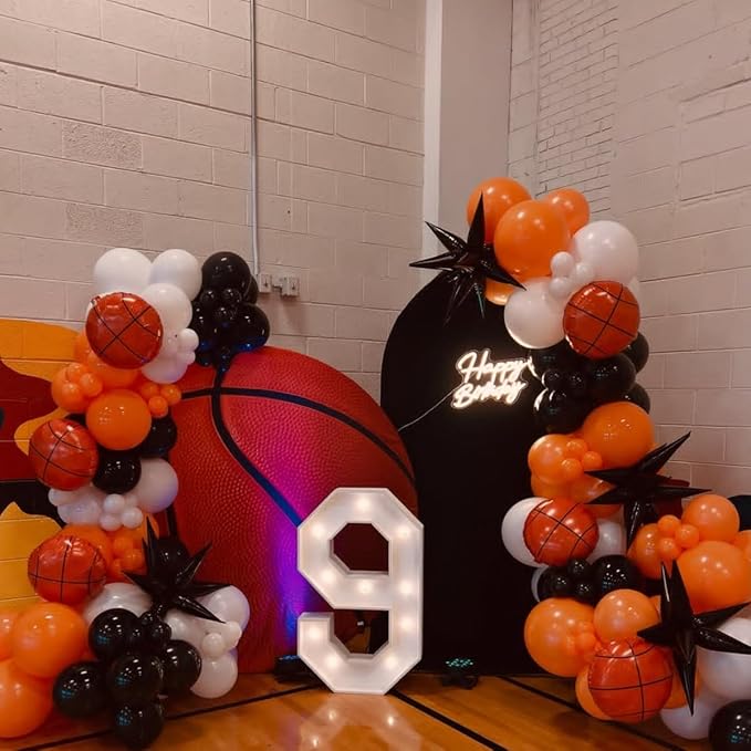Orange and Black Balloons, 75PCS Halloween Balloons,12in and 5in Black Orange and White Balloon for Halloween Theme Party Graduation New Year Birthday Decorations