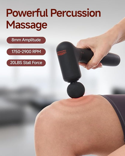 Upgraded 2-in-1 Massage Gun with Heat, Pain Relief Deep Tissue Back and Neck Massager with Extension Handle, Handheld Muscle Massage Gun for Back, Shoulder, Arm,Thigh