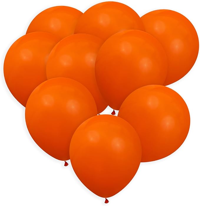 Orange Balloons 100 Pack, 12 Inch Orange Latex Balloons For Birthdays, Halloween, Weddings, Baby Showers, Holidays