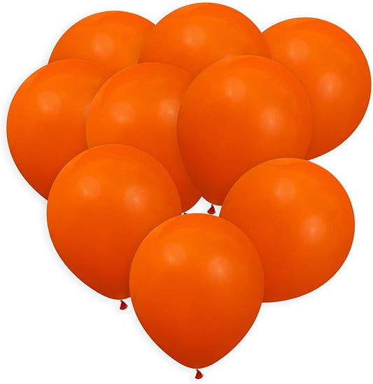 Orange Balloons 100 Pack, 12 Inch Orange Latex Balloons For Birthdays, Halloween, Weddings, Baby Showers, Holidays
