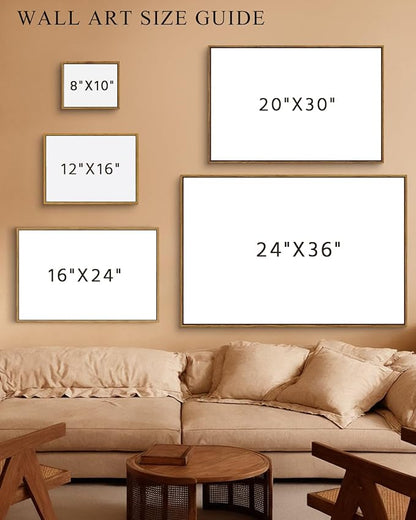 InSimSea Framed Canvas Wall Art Vintage Decor, Large Landscape Wall Art, Study of Clouds Painting, French Country Modern Farmhouse Decorations, Rustic Wall Decor for Living Room Bedroom, 20"x30"