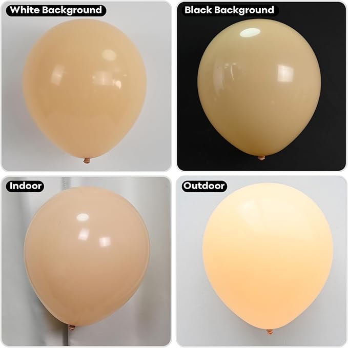Retro Blush Pink Balloons, 60 Packs 12 Inch Dusty Pink Metallic Chrome Rose Gold White Sand Nude Balloons for Bridal Baby Shower Girls Boho Birthday Wedding Decorations Supplies