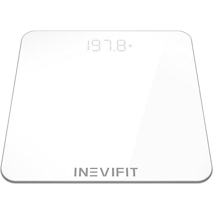 INEVIFIT Bathroom Scale, Highly Accurate Digital Bathroom Body Scale, Measures Weight up to 400 lbs. Includes Batteries