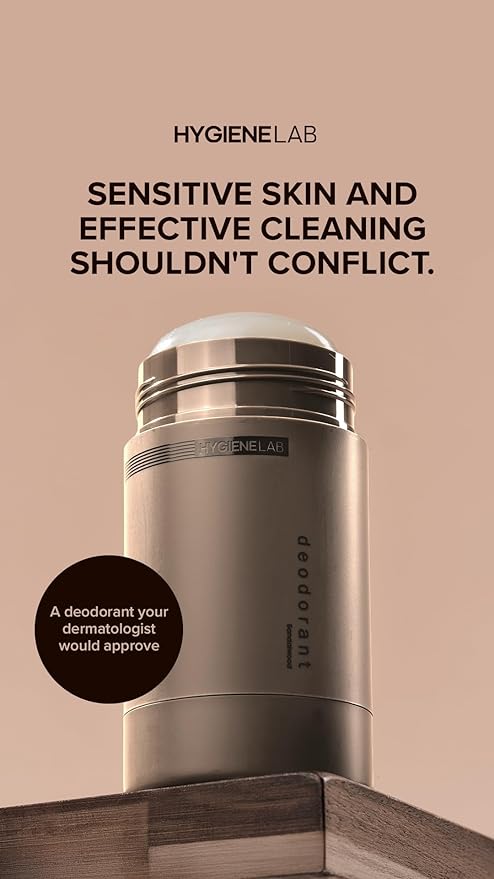HygieneLab Fragrance-Free & Unscented Deodorant for Men – EWG Verified, Aluminum-Free, Non-Toxic Odor Protection for Sensitive Skin (Fragrance Free)