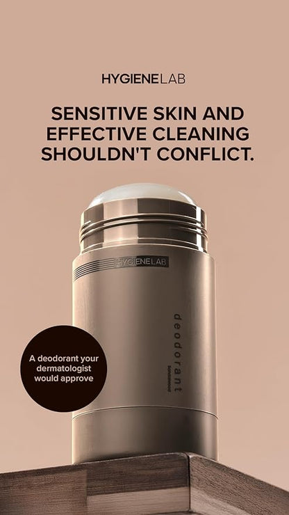 HygieneLab Fragrance-Free & Unscented Deodorant for Men – EWG Verified, Aluminum-Free, Non-Toxic Odor Protection for Sensitive Skin (Fragrance Free)