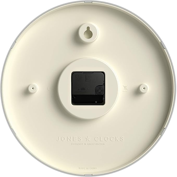 JONES CLOCKS® Studio Wall Clock | Modern Round Style | 12 inch | Neo Mint Green | Easy to Read Numbers | Versatile Design for Kitchen, Living Room or Office