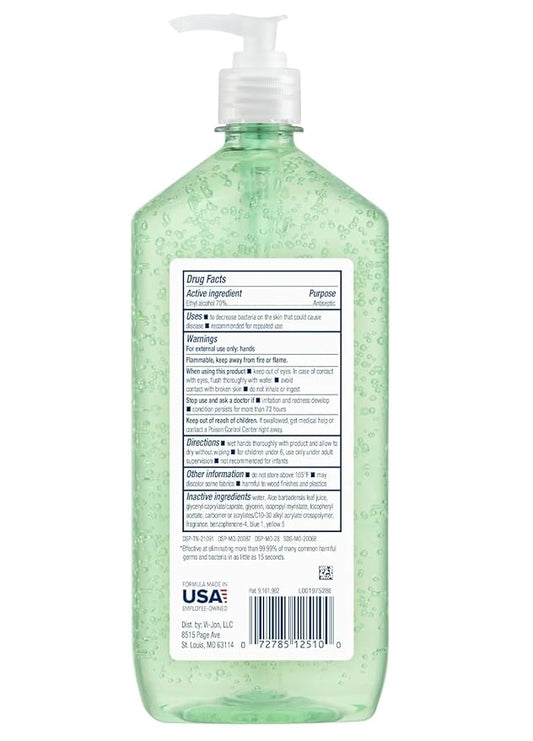 Germ-X Advanced Hand Sanitizer with Aloe and Vitamin E, 1 Liter (Pack of 4), Less Drying Moisturizing Gel, No Rinse Formula, Pump Bottle