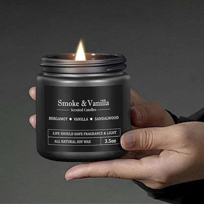 8 Pack Scented Candles for Men, Masculine Candle Gift Set with Smoky & Woody Scents, Soy Wax Aromatherapy Candles for Home, Valentine’s Day Gift for Him, Boyfriend