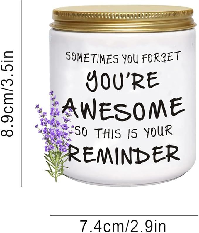 BFJLIFE Candles Gifts for Women Unique Inspirational Galentines Valentines Day Christmas Birthday Self Care Relaxation Spa Gifts for Her Sister Friend Wife Girlfriend Lavender Scented Candle
