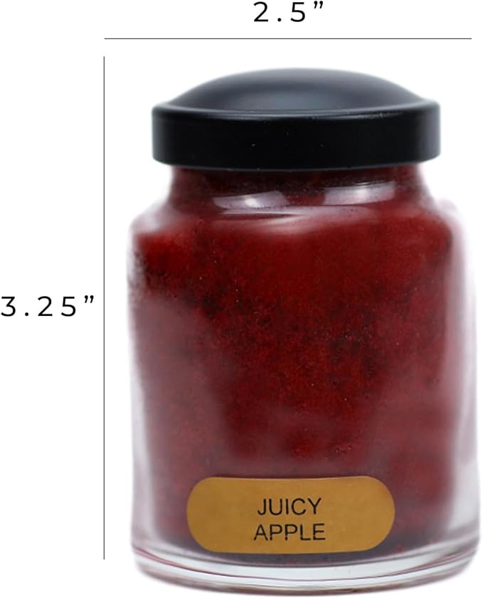 A Cheerful Giver - Juicy Apple Baby Scented Glass Jar Candle (6oz) with Lid & True to Life Fragrance Made in USA