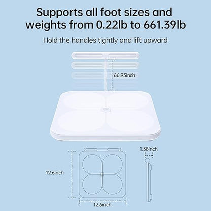 Smart Scale for Body Weight,8 Electrode Digital Bathroom Scale with BMI,Body Fat,Muscle Mass,28 Body Composition Measurements, Bluetooth APP High Accuracy Analyzer