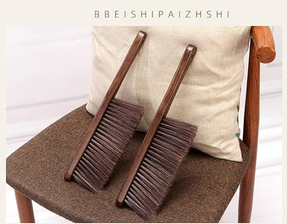 2PCS Soft Bristle Dusting Brushes, Counter Duster Bed Sheets Debris Cleaning Hand Broom for Car/Bed/Couch/Draft/Garden/Furniture/Clothes, Blue, Green, Pink (Brown)