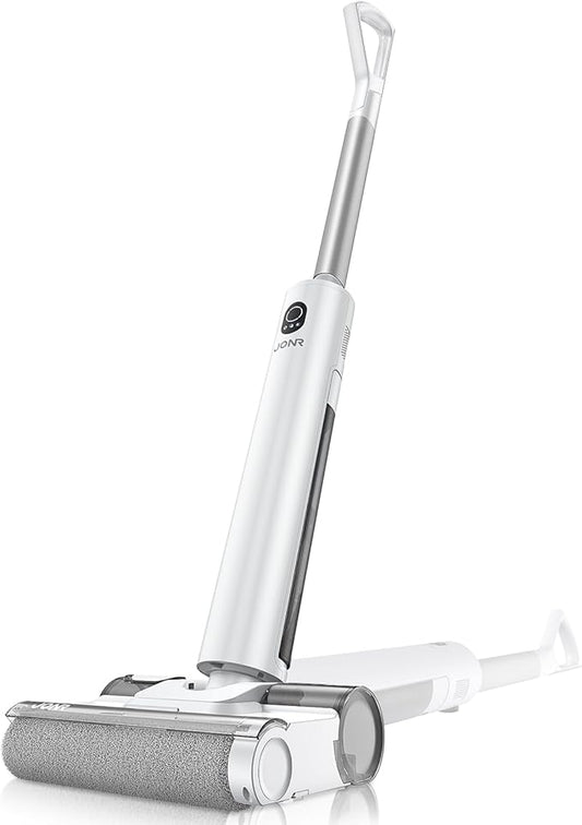 JONR S20 Pro FlexReach Wet Dry Vacuum Cleaner, 180° Lie-Flat Cordless Vacuum Mop All-in-One for Hard Floors, Floor Cleaner Machine with Self Propelled, 0.1Inch Edge Cleaning, One-Step Cleaning, White