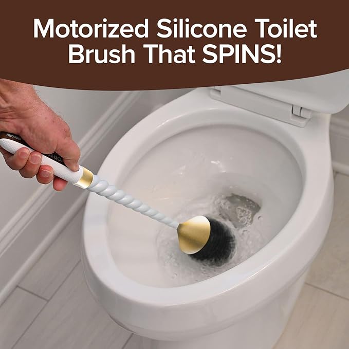 Horsepower Unicorn, AS-SEEN-ON-TV, Motorized Toilet Brush, Powerful Spinning Action (Unicorn Gold)
