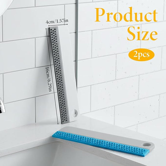2 Pcs Mini Soft Rubber Window Squeegee Window Scrubber Scraper for Shower Glass Doors Cleaning Squeegee Tool Car Windows Windshield Mirror Tile Cleaner