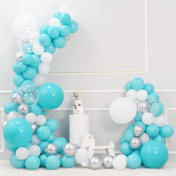 Teal Balloons,Tiffany Blue Balloons，12inch 100 pcs Turquoise Balloon for Party Decoration paty Graduation Decoration