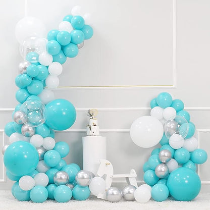 Teal Balloons,Tiffany Blue Balloons，12inch 100 pcs Turquoise Balloon for Party Decoration paty Graduation Decoration