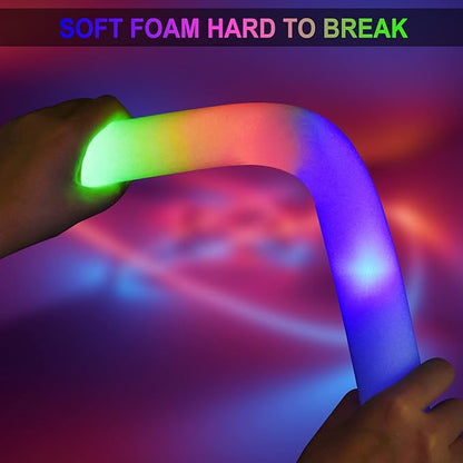 LifBetter 45 Pcs Glow Sticks Bulk- LED Foam Sticks in The Dark with 3 Modes Flashing Led Foam Multicolor Batons Light up Party Favors for Birthdays, Weddings, Concerts, Festivals