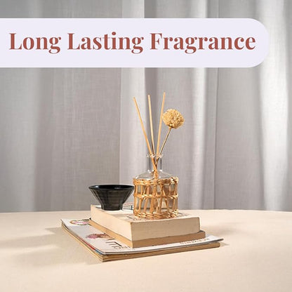 Folkulture Reed Diffusers for Home, 5 oz | Linen Scent Diffuser Oil with Sticks for Bathroom Decor Accessories, Living Room, Office, Desk| Natural Essential Oils | Housewarming Gifts | Sunkissed