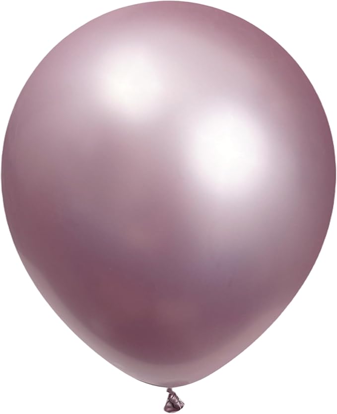 Metallic Pink Balloons 50 Pack, 12 Inch Chrome Pink Balloons For Birthdays, Weddings, Baby Showers, Holidays