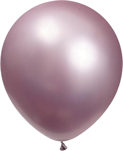 Metallic Pink Balloons 100 Pack, 12 Inch Chrome Pink Balloons For Birthdays, Weddings, Baby Showers, Holidays