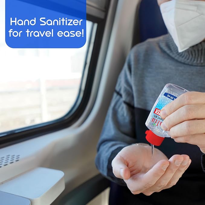 Latalia Mini Hand Sanitizer Travel Size Pack of 432 | 1.85 fl oz with 80% Alcohol Small Hand Sanitizer Bulk For Non-Sticky, Unscented, Gentle & Fresh Hands Anytime