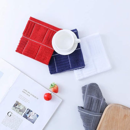 Glynniss Kitchen Dish Cloths for Washing Dishes, Cotton Dish Rags for Drying Cleaning, Pack of 8 Dishcloths (Grey, 12x12 inches)