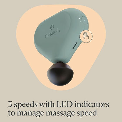 TheraGun Mini (2nd Generation) by Therabody - Handheld Electric Massage Gun - Compact Deep Tissue Treatment for Any Athlete On The Go - Portable Percussion Massager with QuietForce Technology (Green)