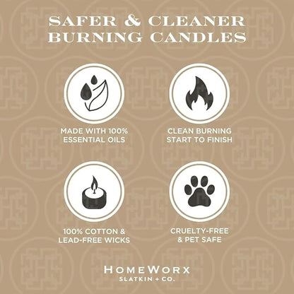 HomeWorx by SLATKIN + CO. Candle- Spun Vanilla Sugar, 18 oz. Premium Scented Candle - 30-55 Hours Burn Time