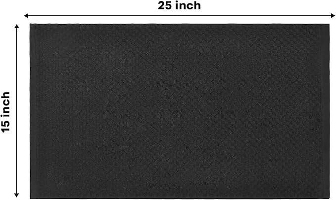 Artoid Mode Ring Spun Cotton Black Kitchen Dish Towels, 15x25 Inch Ultra Soft Absorbent Quick Drying Household Cleaning Tea Towels Bar Towels Set of 4