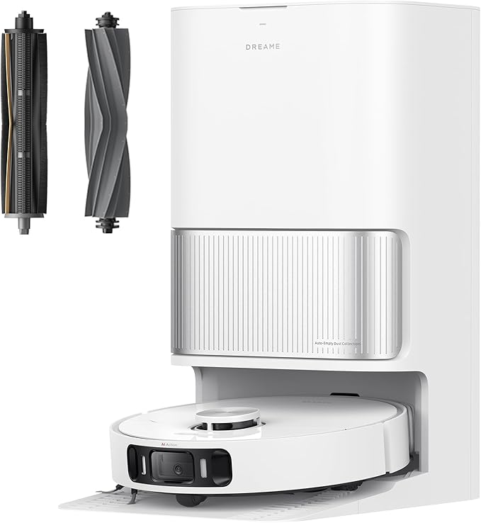 DREAME L40s Ultra AE Robot Vacuum and Mop, 19,000Pa Suction, Diverse Brush Selection, Flexible Mop & 167℉ Self Cleaning Washboard, All-in-One Station, Tangle-Free, Auto Refill, Voice Control