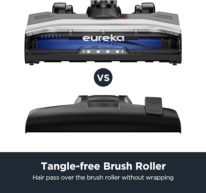 Eureka Bagless Canister Vacuum with Washable HEPA Filter, 16KPA Suction for Carpets/Hard Floors, Compact Design with 3 Cleaning Tools, 2-Motor Household Vacuum, Lightweight and Easy Maneuverable