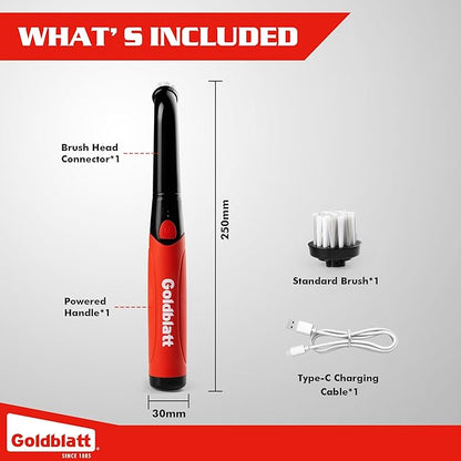 Goldblatt Electric Spin Scrubber Cordless, Power Scrubber with Battery Indicator Light, IPX6 Waterproof, Electric Cleaning Brush for Grout, Tile, Bathroom, Kitchen, Tub Cleaning