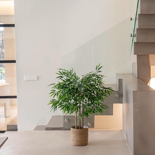 Maia Shop 3ft 5in Artificial Bamboo Tree Plant for House, Apartment or Office – Realistic Fake Indoor Plants for Living Room, Bedroom, Bathroom, Entryway or Patio – Faux Greenery for Home Décor